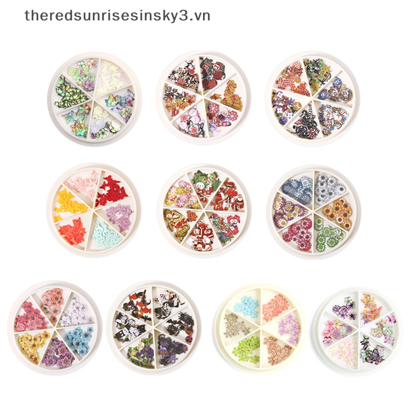 Bột Bột 3D DIY Họa Tiết Giáng Sinh Hợp Thời Trang Trang Trí Móng Tay