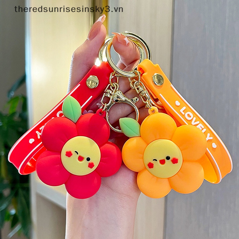 Móc Khóa Hình Hoa Cười Ngọt Ngào Sáng Tạo Thời Trang Cho Cặp Đôi