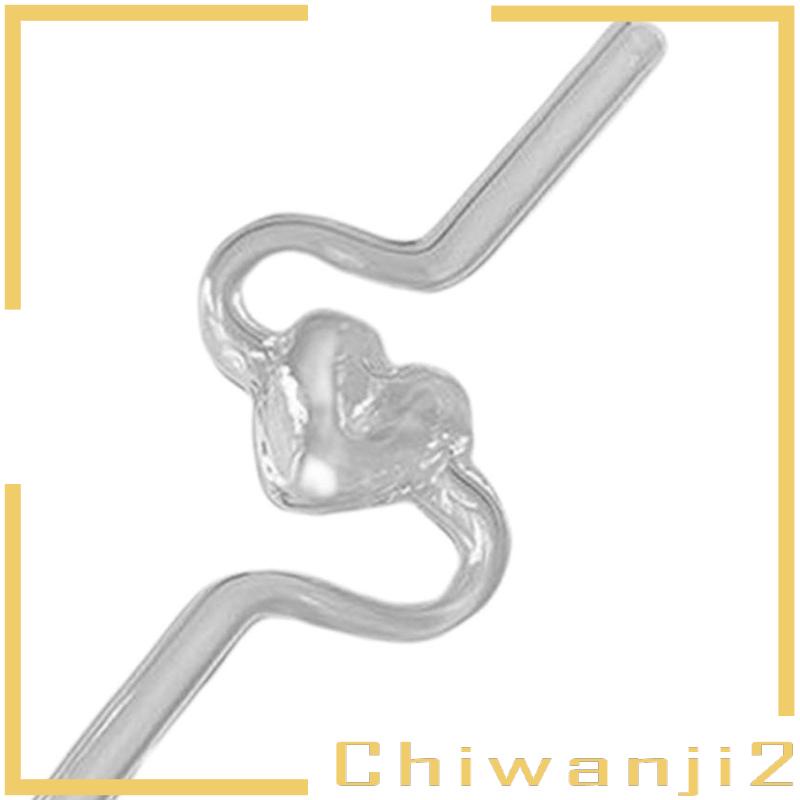 Ống Hút Thủy Tinh Trong Suốt Hình Trái Tim