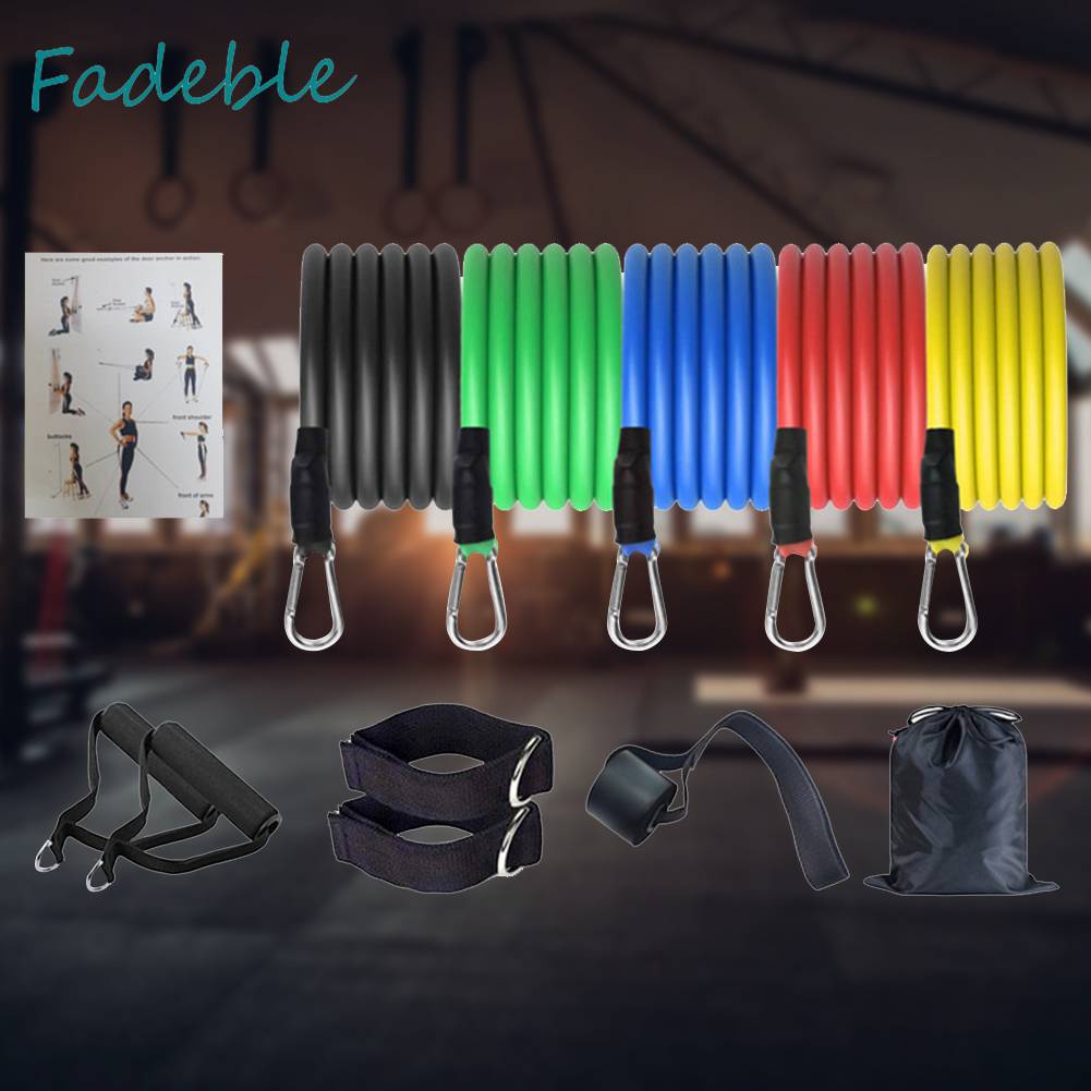 Set 11 Dây Kéo Đàn Hồi Đa Năng Hỗ Trợ Tập Gym / Thể Hình