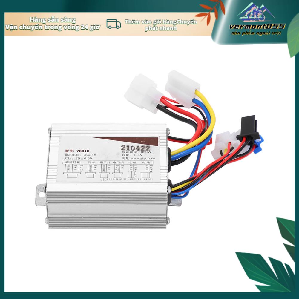 Vermont055 Bộ điều khiển xe tay ga điện YK31 24V 350W động cơ kéo dây DC chải
