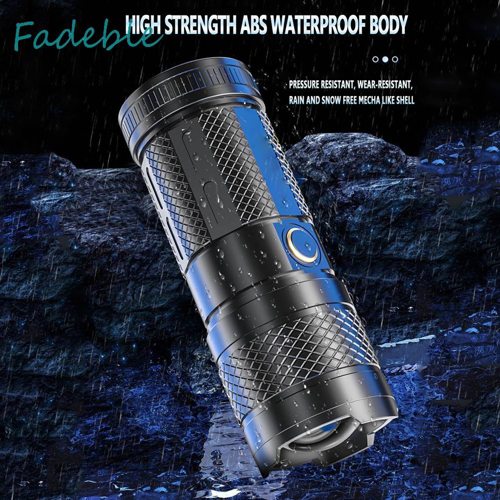 Đèn Pin 30W LED COB 1500mAh 1000LM Sạc USB Loại C Chống Thấm Nước