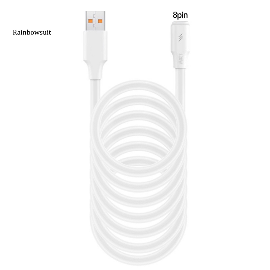 Dây Cáp Sạc Nhanh 8Pin Micro USB Type-C 2 Trong 1 120W Cho Văn Phòng