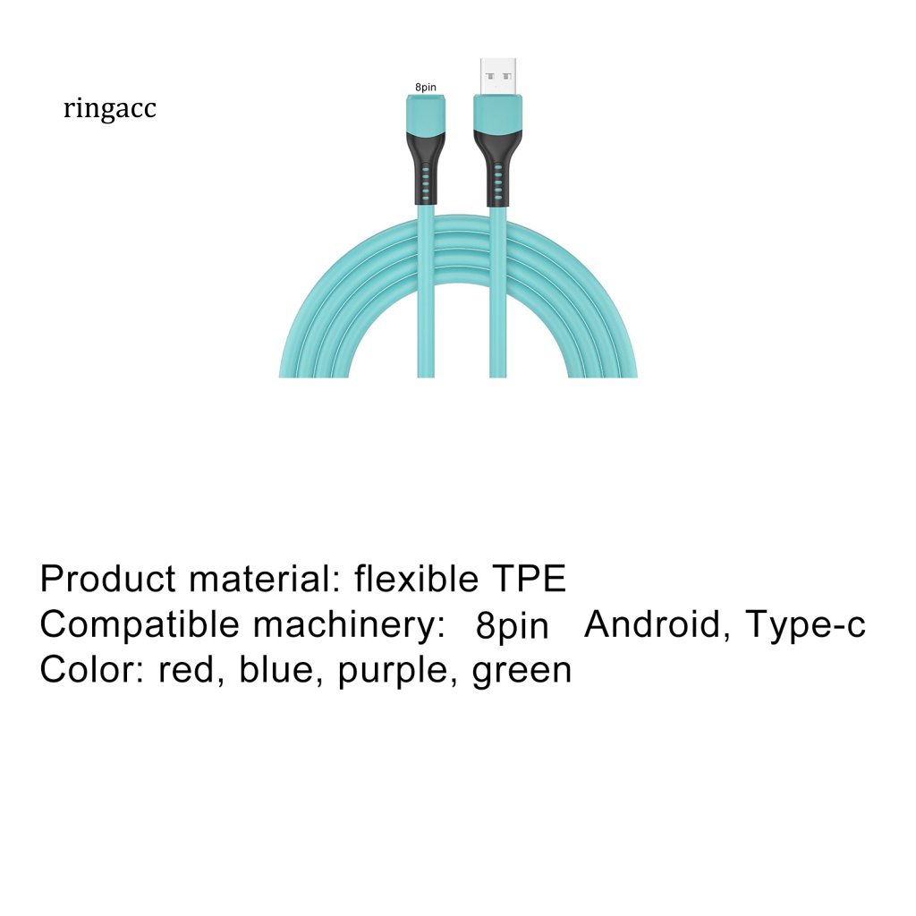 Dây Cáp Sạc Nhanh USB Loại C 8Pin 5A Màu Trơn Cho Apple / for Android