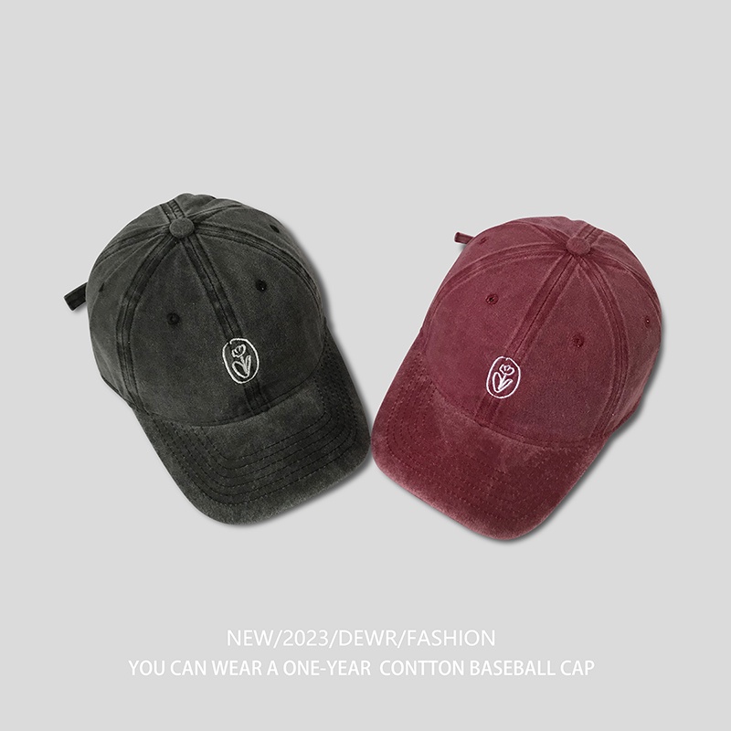 Mũ Lưỡi Trai Thêu Hoa Phong Cách Đường Phố Mới Cho Nam Nữ