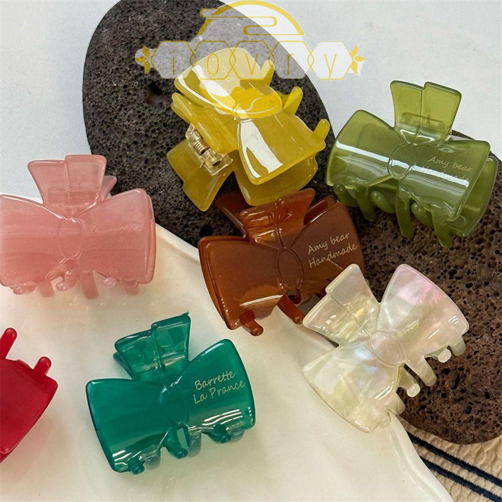 IVORY Kẹp Tóc Nơ Màu Sắc Xinh Xắn Phong Cách Hàn Quốc Cho Nữ