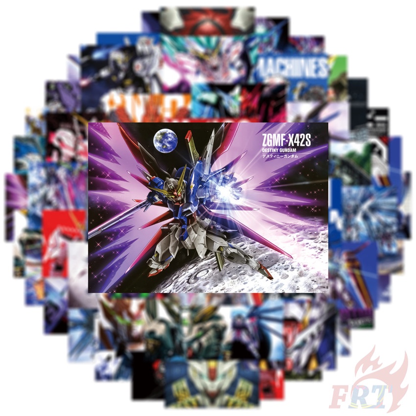 50 Cái / Bộ ❉ Gundam. Áp Phích Mini Series 01 Dán ❉ Sticker Dán Tường Chống Thấm Nước Họa Tiết Doodle Hợp Thời Trang