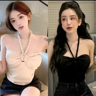 Áo ống cột nơ vải gân siêu hot có mút
