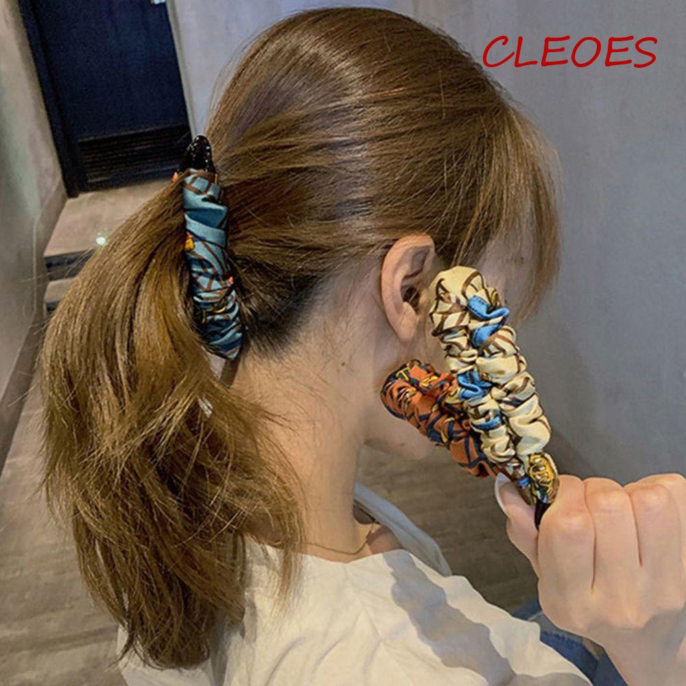 CLEOES Kẹp Tóc Hình Quả Chuối Bằng Nhựa Resin Chống Nhăn Dành Cho Nữ