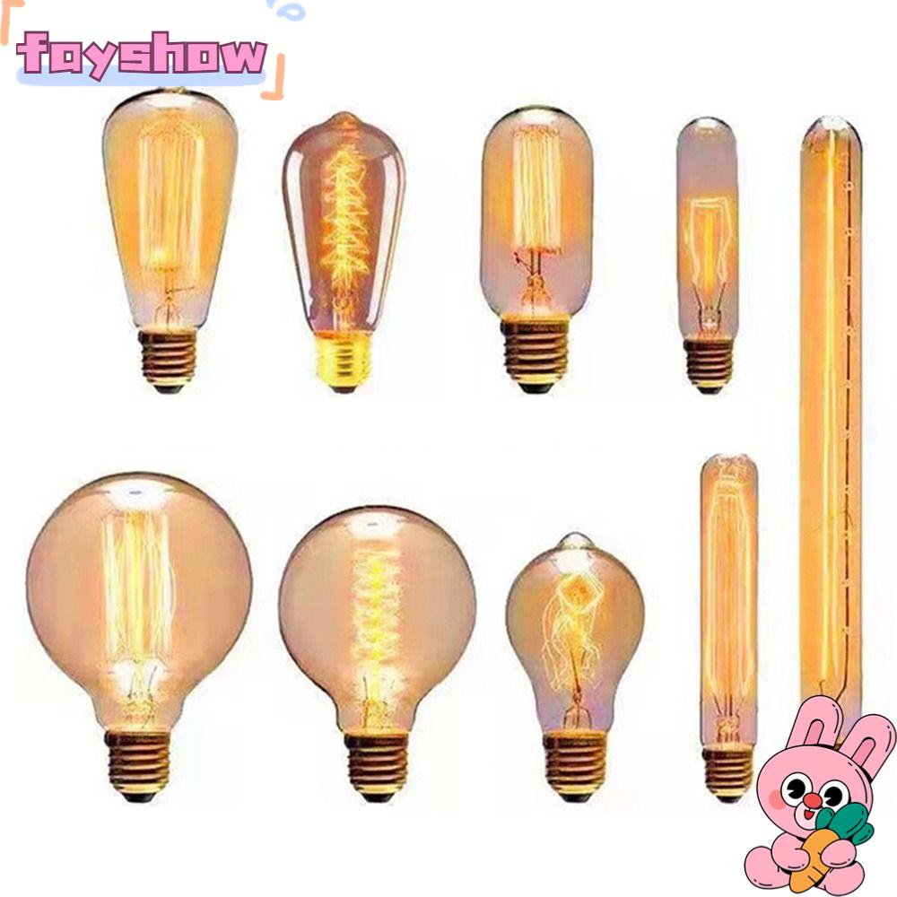 FAY Bóng Đèn Edison Ánh Sáng Trắng Ấm 40W Kiểu Cổ Điển