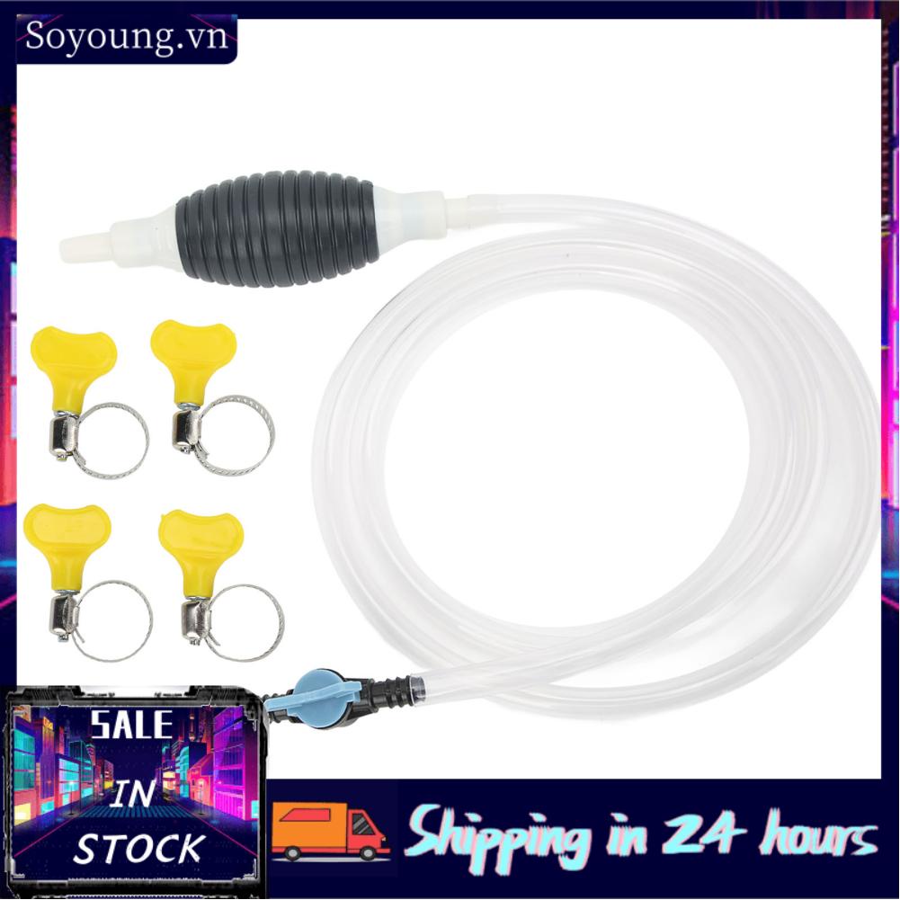 Soyoung Hand Siphon Pump Adjustable Water Flow Universal Temperature Resistant  Transfer Rubber for Diesel Gasoline