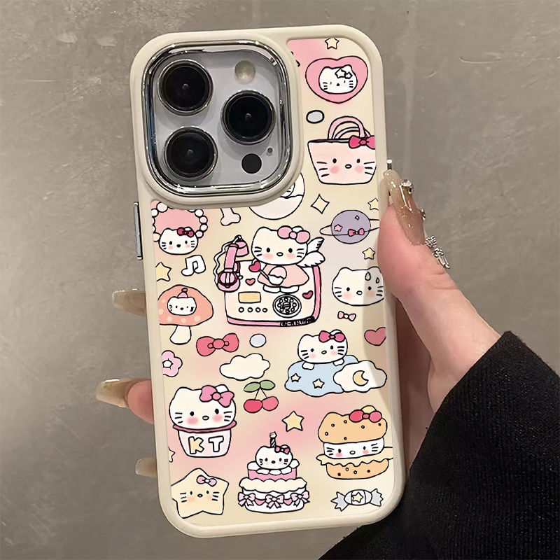 Ốp Điện Thoại Silicone TPU Mềm Phối Nút Kim Loại Vuông Chống Sốc Cho IPhone 14 13 12 11 Pro Max XS X XR 8 + 7 Plus