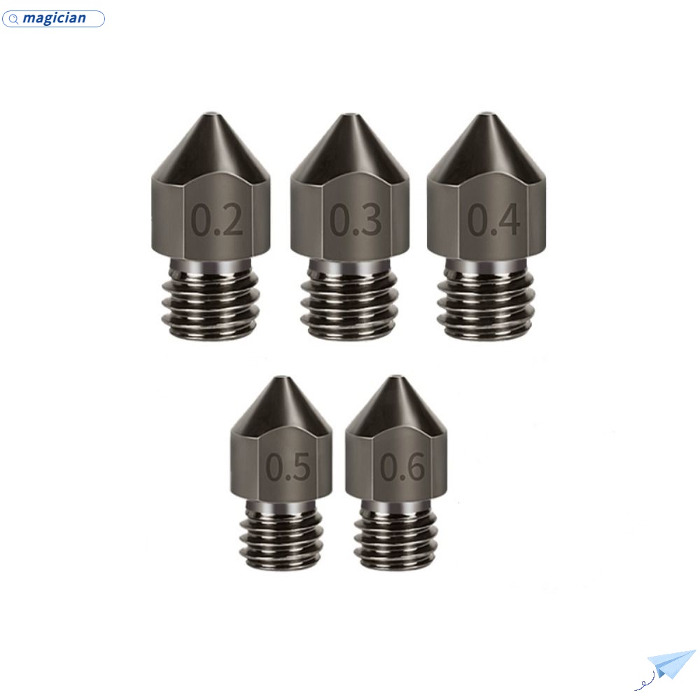 Bộ 5 Vòi Phun Máy In 3D Bằng Thép Độ Chính Xác Cao Chuyên Dụng Cho Ender 3