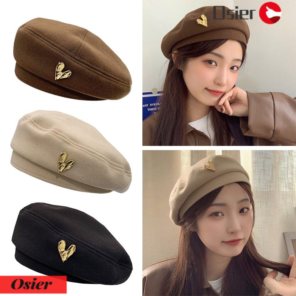 OSIER1 Mũ Beret Len Không Vành Phong Cách Thời Trang Lolita Anh Quốc