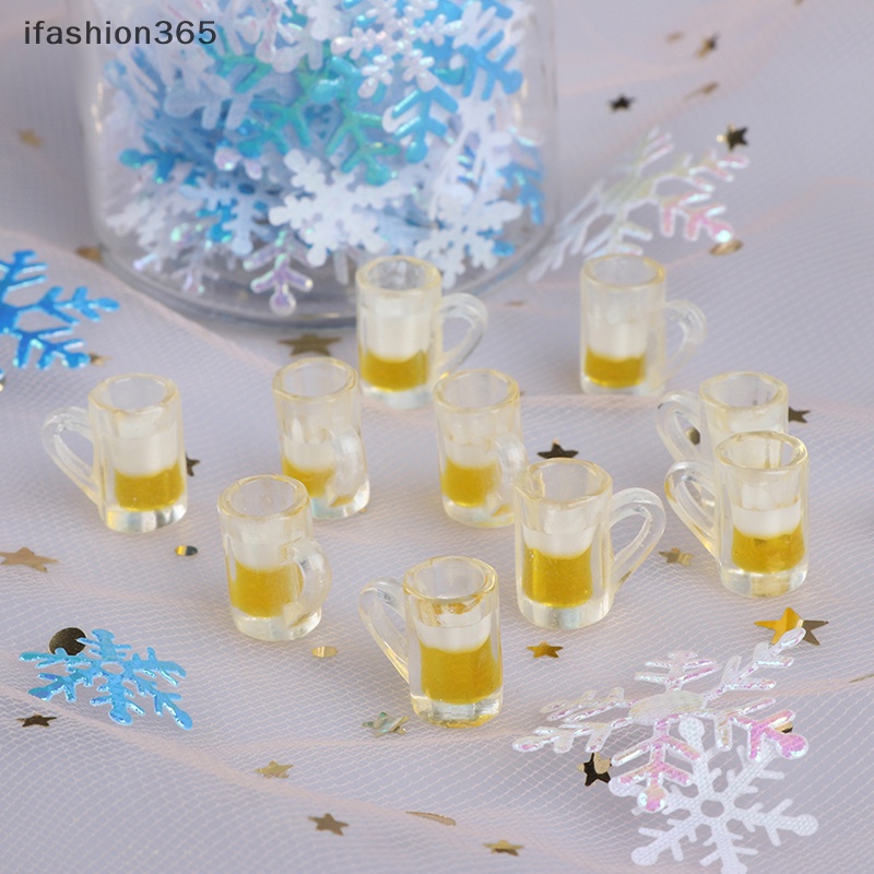 [ifashion365] 10 Ly Thủy Tinh Uống Bia Mini Trang Trí Nhà Búp Bê 1: 12 Vn VN VN