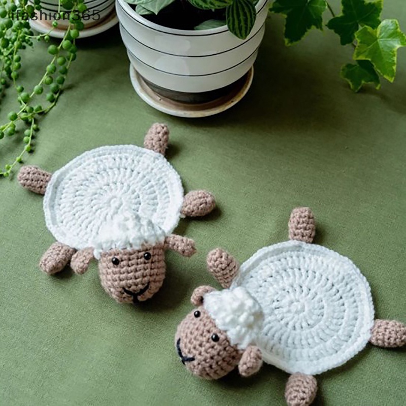 [ifashion365] Đế Lót Cốc Dệt Kim Hình Rùa Dễ Thương Lót Tách Trà Cho Tiệc Halloween