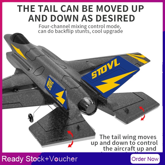 Máy Bay Điều Khiển Từ Xa Bụnglady Kf605 F35 Rc 2.4ghz 4ch 6axis Gyro Rc Epp 15 Phút