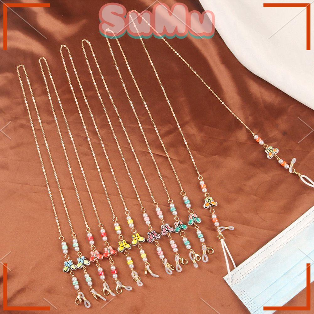 SUMU Dây Đeo Mắt Kính Dạng Chuỗi Hạt Hình Bướm