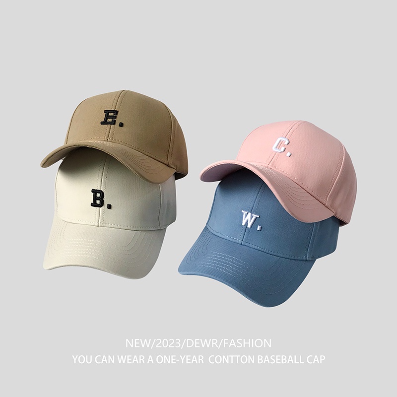 Mũ Lưỡi Trai Cứng Thêu Chữ Phong Cách Hàn Quốc Thời Trang Xuân Hè Cho Nữ