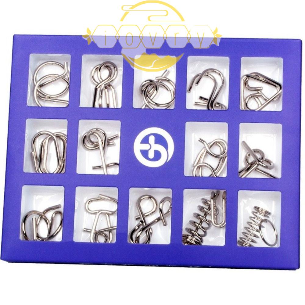 IVORY Set 15 Đồ Chơi Mở Khóa Bằng Kim Loại 3D Phát Triển Trí Tuệ Cho Bé