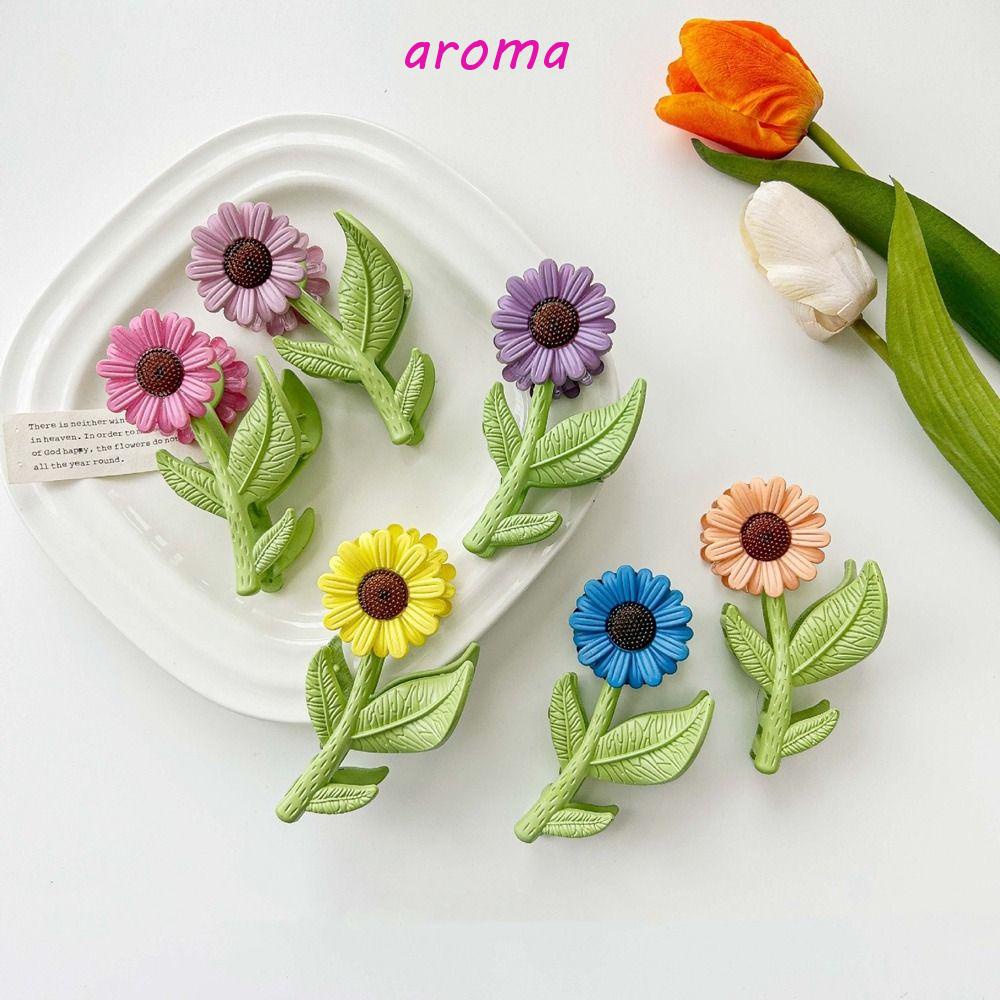 AROMA Kẹp Tóc Hình Hoa Hướng Dương / Cá Mập Phong Cách Bohemian Ngọt Ngào Cho Nữ