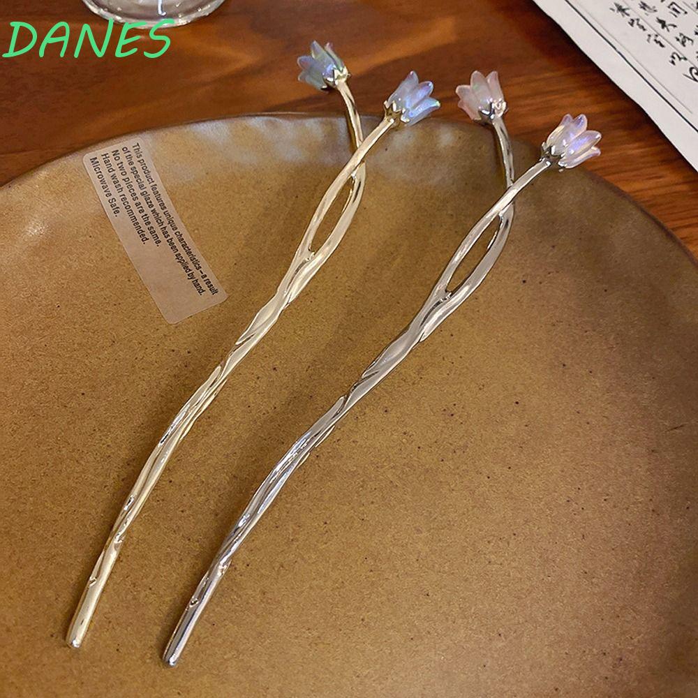 DANES Trâm Cài Tóc Hình Hoa / Chữ Thập / Hình Học Phong Cách Trung Quốc Ngọt Ngào Qipao