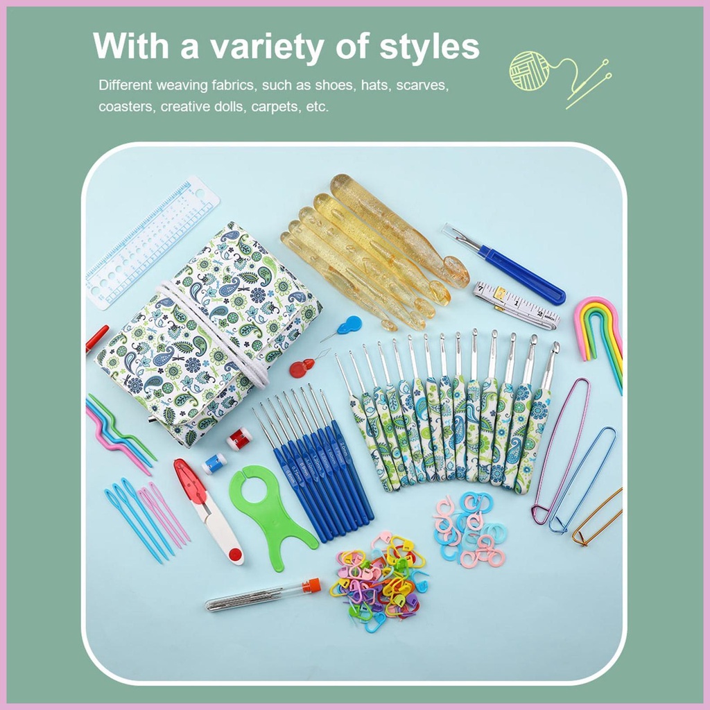 Bộ Dụng Cụ Đan Móc Len Thủ Công Thoải Mái Tiện Dụng Cho Người Lớn