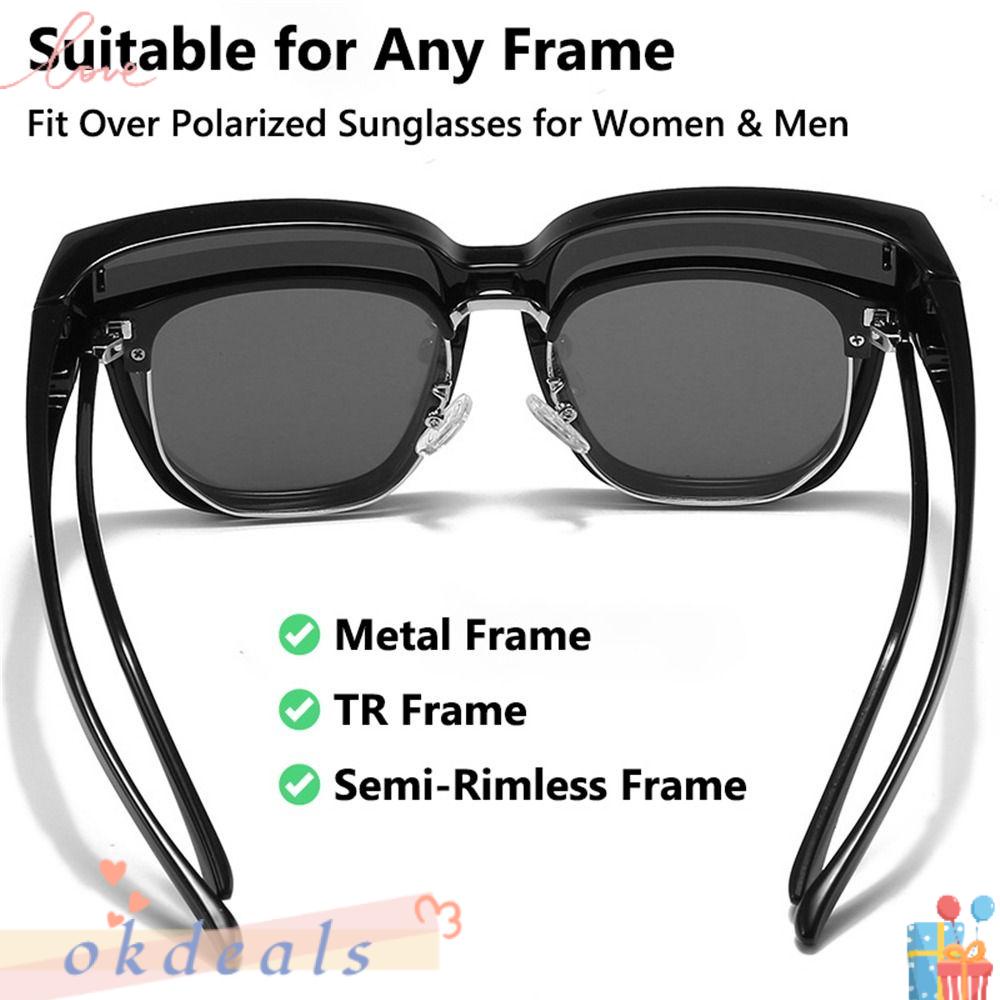 OKDEALS Kính Chống Nắng Phân Cực Mặt Vuông Bảo Vệ Chống Tia UV Kiểu Retro Cho Nam Và Nữ