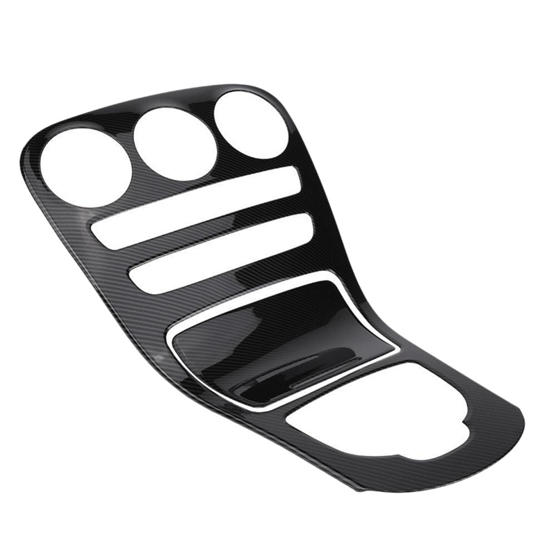Ốp Bảng Điều Khiển Trung Tâm Bằng ABS In Họa Tiết Sợi Carbon Cho Mercedes Benz C Class W205 2015-18 GLC X253 2016-19