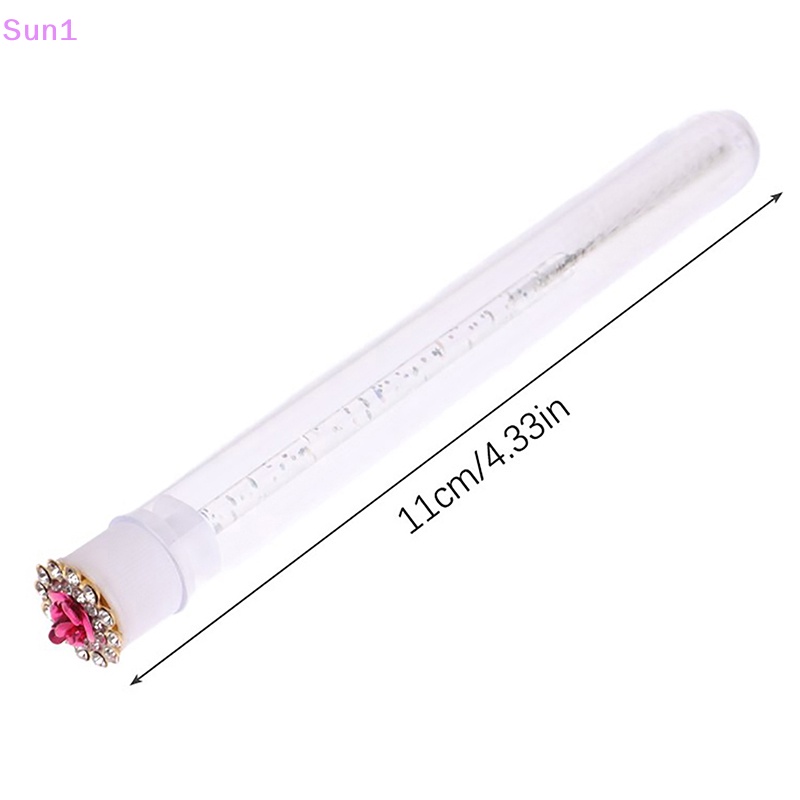 Sun1 &gt; Ống Rỗng Đựng Cọ Chải Lông Mi / Lông Mày Có Thể Thay Thế Chống Bụi Trang Trí Hoa Lấp Lánh