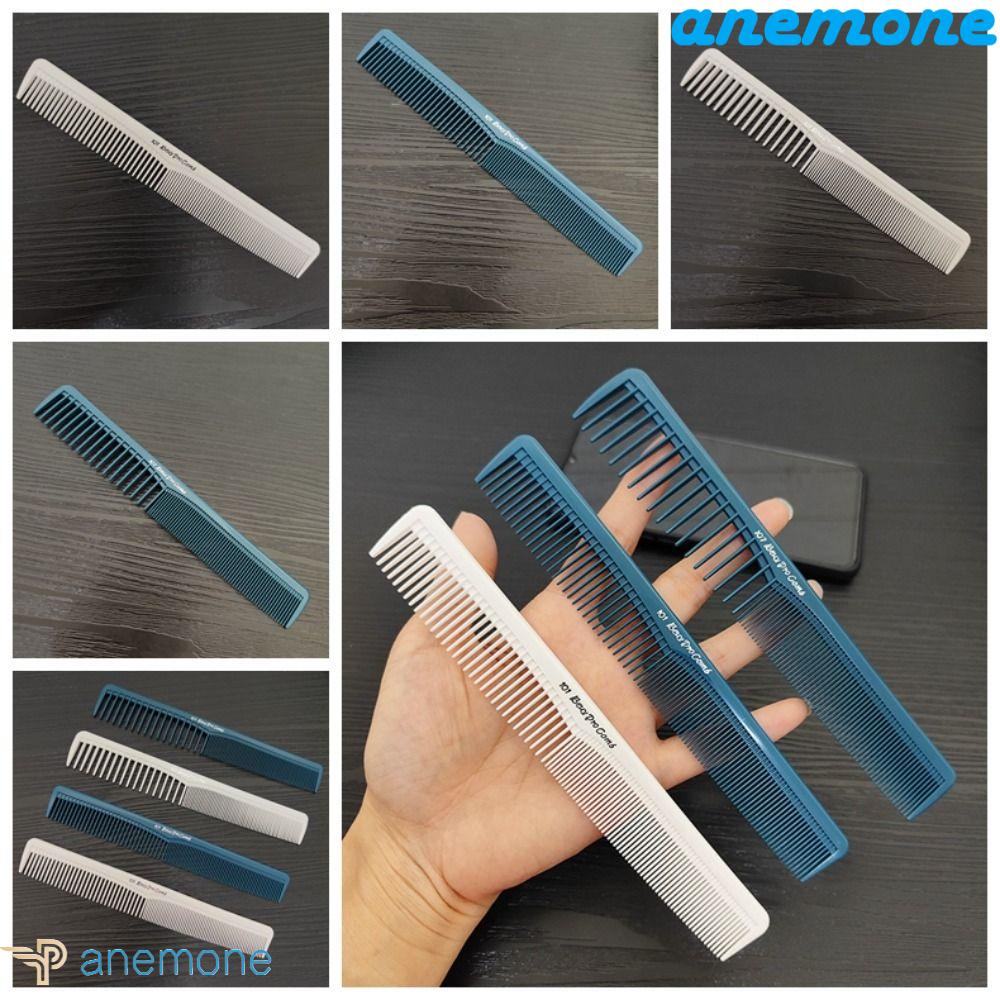 ANEMONE Lược Chải Tóc Thẳng Bằng Nhựa Chống Tĩnh Điện Màu Trắng Chuyên Dụng Cho Salon