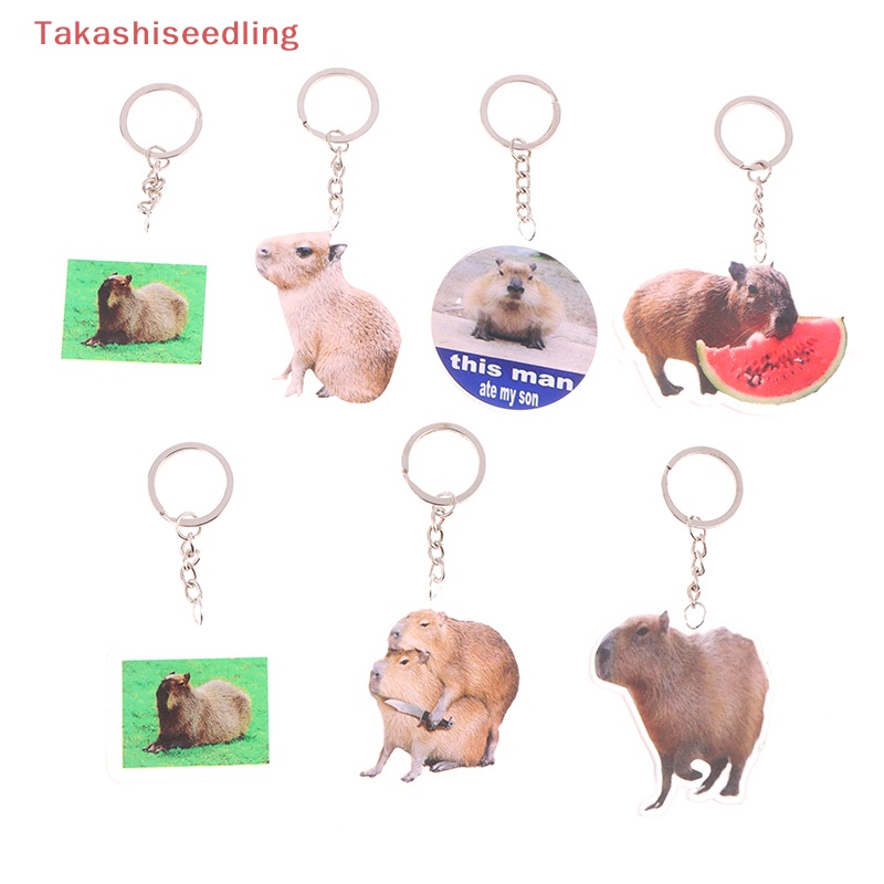 Móc Khóa Bằng Acrylic Hình Capybara Hoạt Hình Dễ Thương