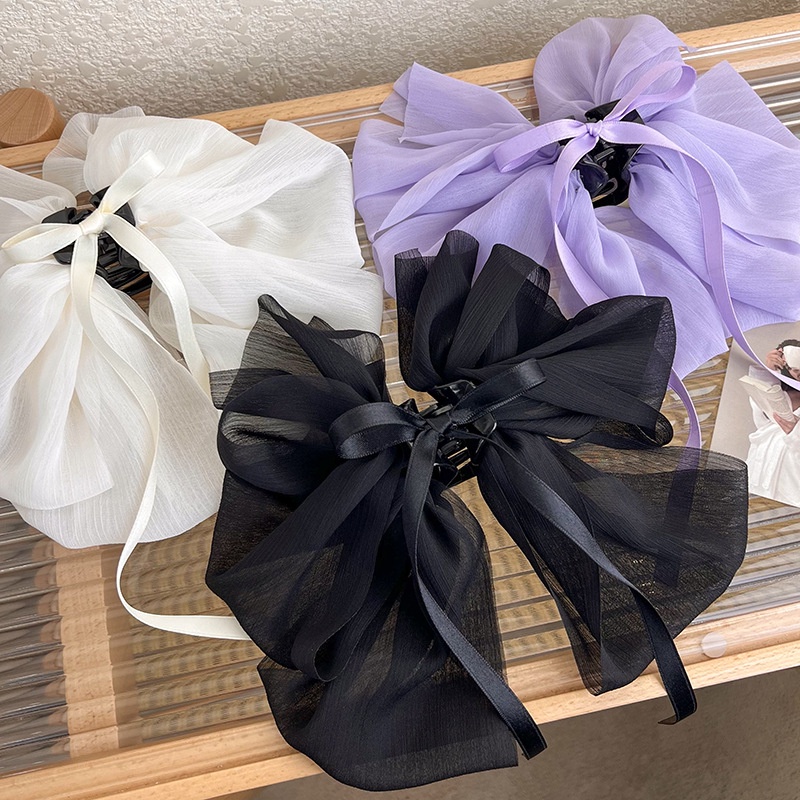 Kẹp Tóc Đính Nơ Ruy Băng Thời Trang Hàn Quốc