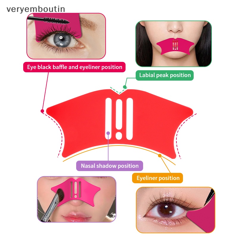 Khuôn Kẻ Mắt / Lông Mày Bằng Silicone Đa Năng Dành Cho Người Mới Bắt Đầu