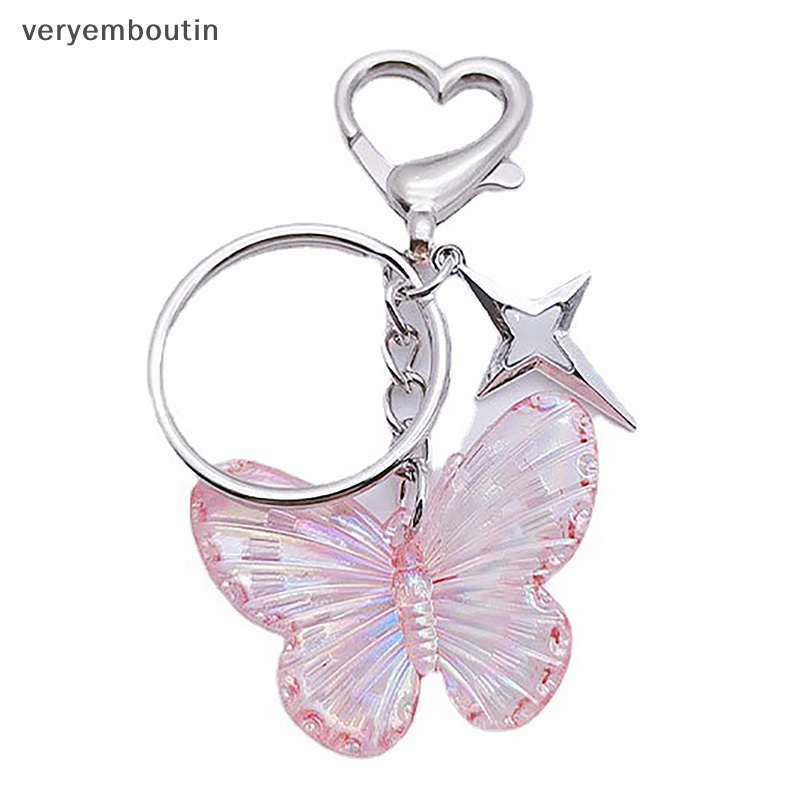 Móc Khóa Hợp Kim Y2K Mặt Hình Bướm Vintage Thời Trang