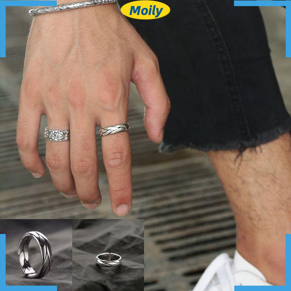 MOILYVN Nhẫn Thiết Kế Đơn Giản Sáng Tạo Thời Trang