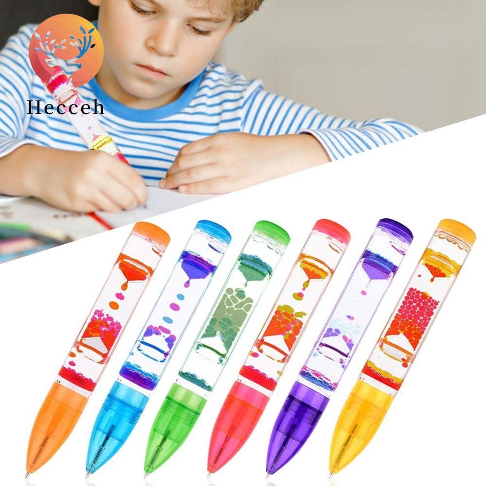 HECCEH Bút Bi Chuyển Động Dạng Lỏng Dùng Trang Trí Bàn Làm Việc Giảm Căng Thẳng