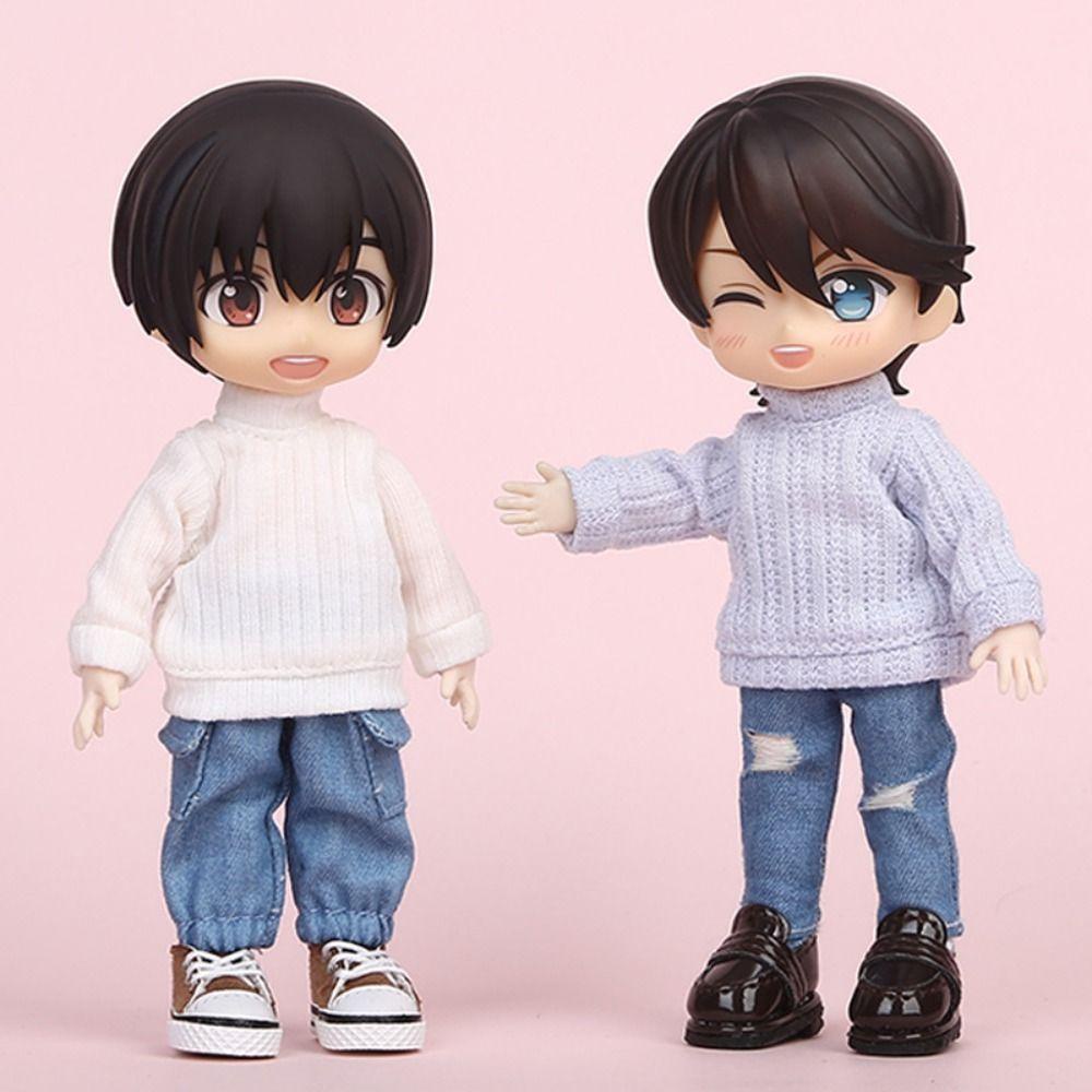 RAINBOW Áo Sweater Dệt Kim Thủ Công 6 Màu Tùy Chọn Cho Búp Bê OB11 1 / 11 OB11