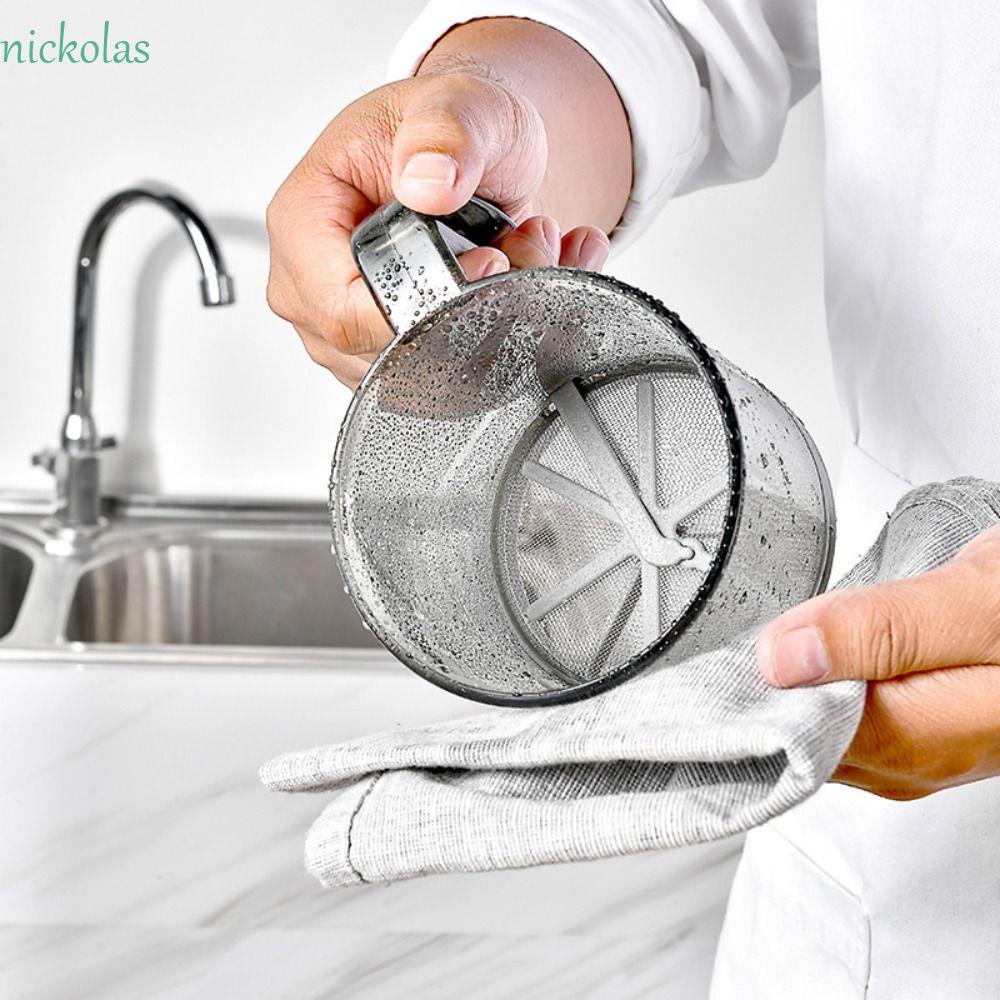 NICKOLAS Dụng Cụ Rây Bột Cầm Tay Hai Lớp Bằng Nhựa