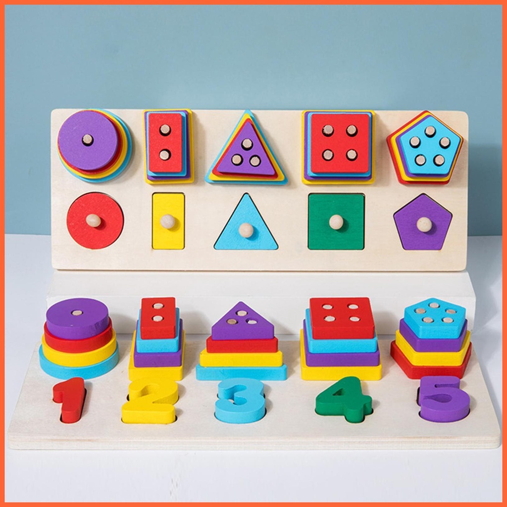 Bộ Đồ Chơi Giáo Dục Montessori Hình Dạng Cho Trẻ Mẫu Giáo