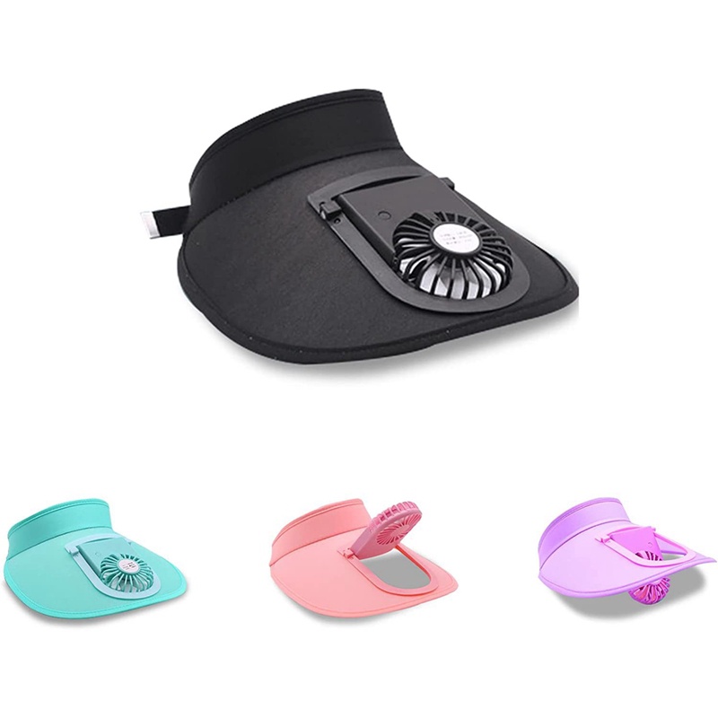 Mũ Chống Nắng Mùa Hè Vành Rộng Có Quạt Điện Và Sạc USB Thời Trang