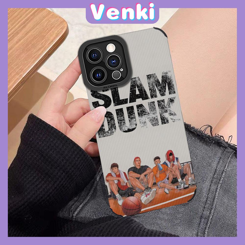 VENKI - Dành Cho Ốp Lưng iPhone 11 Bao Da Da Lộn Mềm Chống Sốc Ốp Điện Thoại Bảo Vệ Camera Cầu Thủ Bóng Rổ Anime Cổ Điển Tương Thích Với iPhone 14 13 Pro max 12 Pro max xr xs 7 8