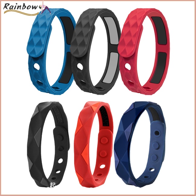 Set 3 Vòng Tay Silicone 6 Lỗ Điều Chỉnh Được Sức Khỏe