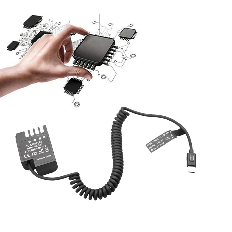 Đầu Nối Pin DMW-BLF19 DCC12 PD USB-C Cho Panasonic GH3 GH4 GH5 GH5S