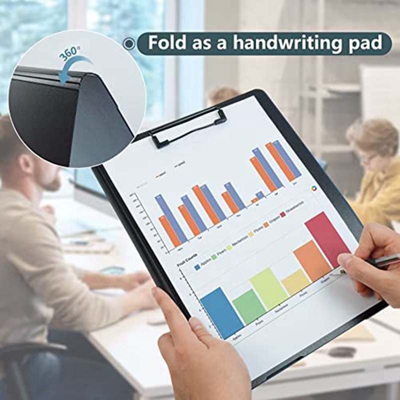 Set 6 Bảng Kẹp Tài Liệu Có Thể Gấp Gọn Bằng Nhựa + Kim Loại Tiện Dụng Cho Văn Phòng