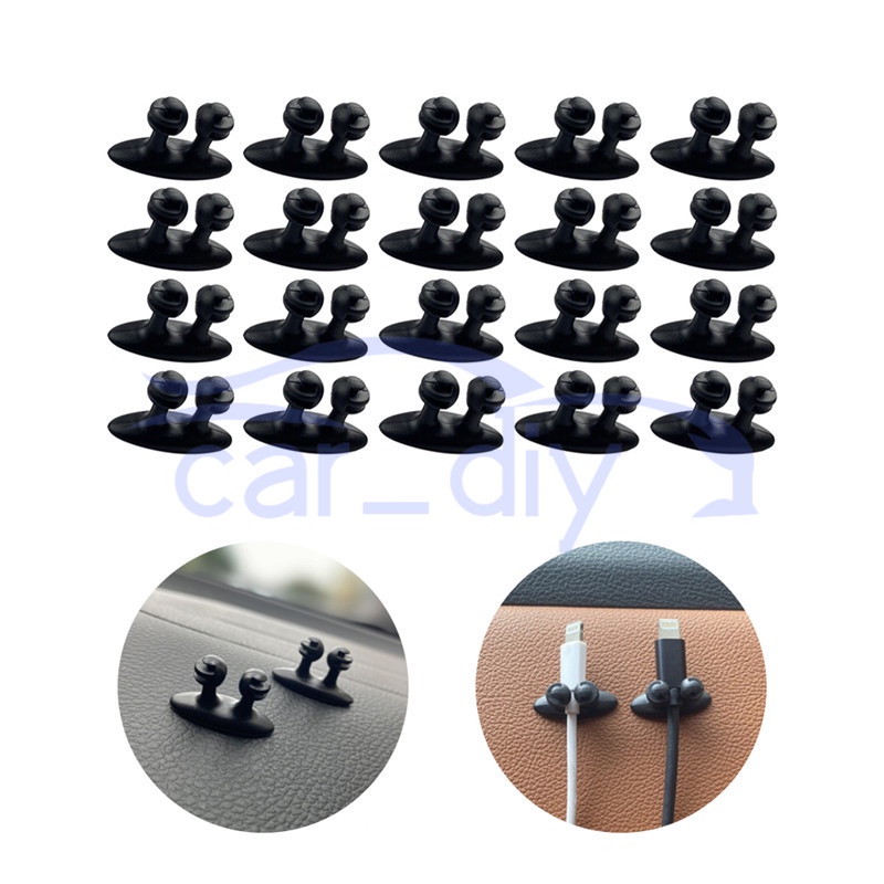 Giá Đỡ Cố Định Dây Cáp Sạc / Tai Nghe Điện Thoại Trên Xe Hơi Tiện Dụng