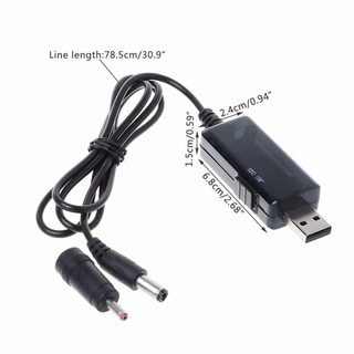 Cáp USB tăng áp có led hiển thị Volt(5V==>9V/12V)(dây USB tăng áp)
