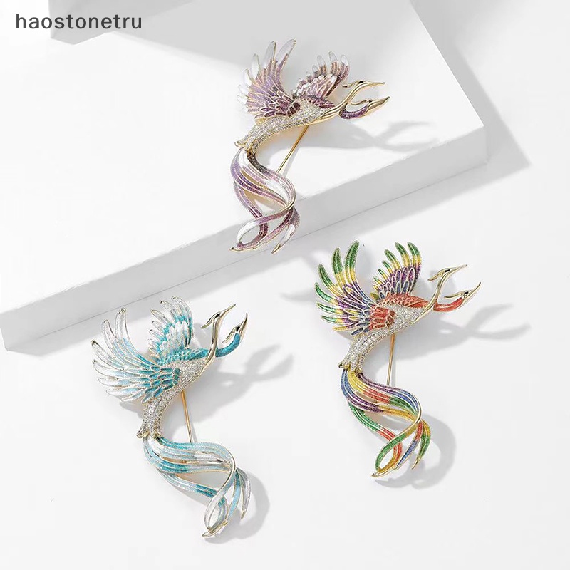 Ghim Cài Áo Hình Chim Phượng Hoàng Tráng Men Thời Trang Dành Cho Nam Nữ