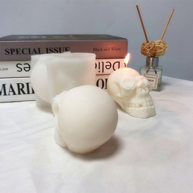Khuôn Làm Nến Thơm Hình Bộ Xương Trang Trí Halloween
