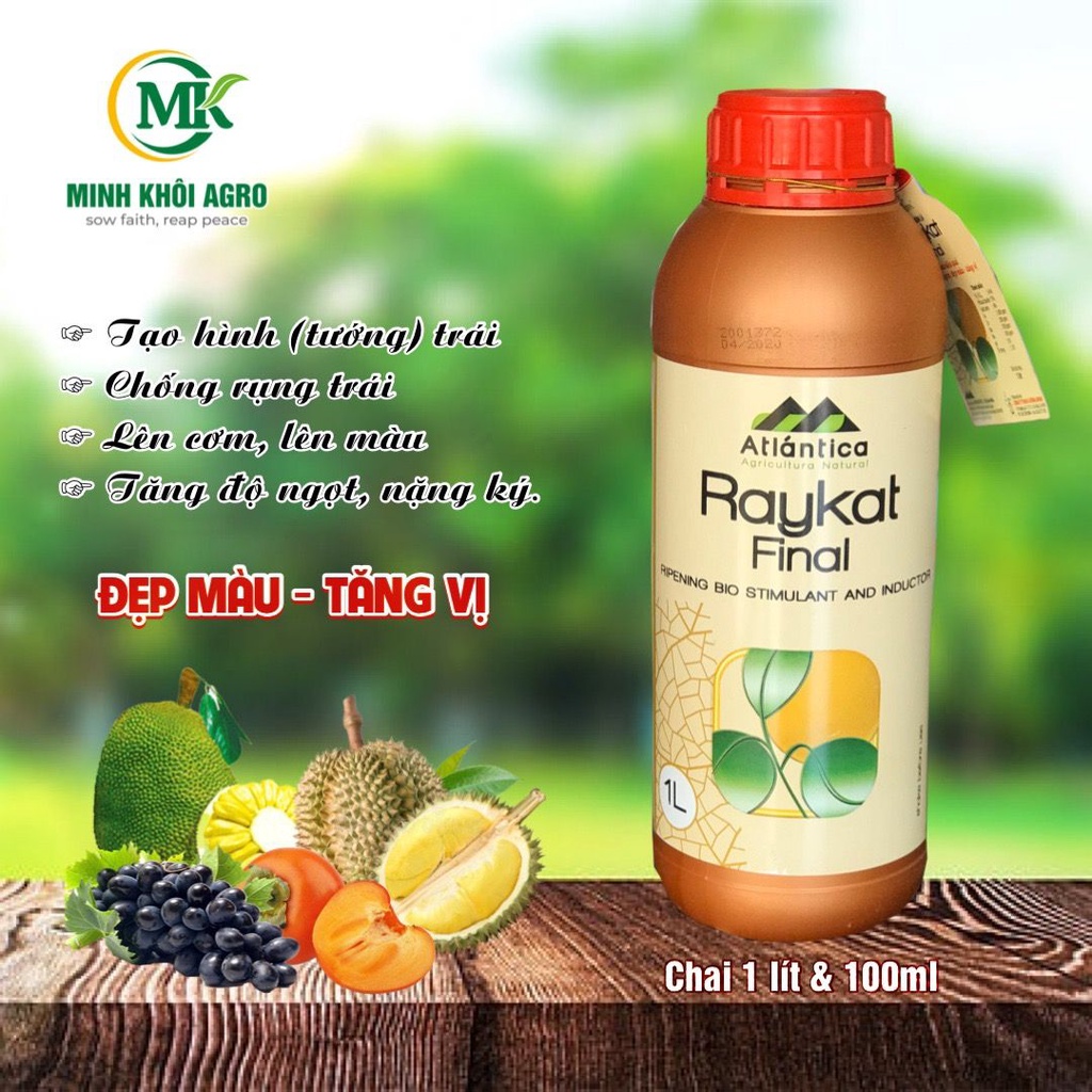 Phân bón hữu cơ cao cấp Raykat Final | Sáng hoa, trái đẹp màu, tăng vị